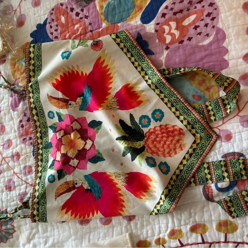Colorful Floral scarf top with Pineapple Design